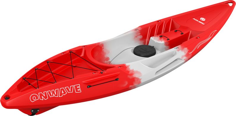 Корпусный каяк Riverday OnWave-300, одноместный, открытый кокпит Sit-on-Top, HDPE-RM, красный
