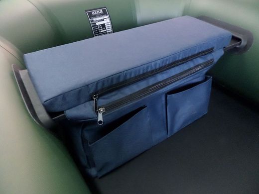 Мягкое сиденье длиной 80 см с сумкой-рундуком с карманами для лодки ПВХ