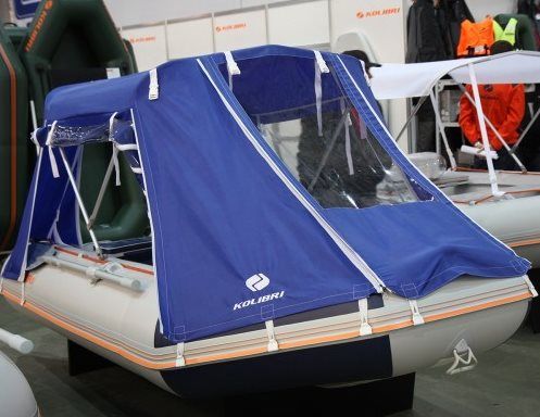 Палатка-тент для лодки Kolibri КМ-450DSL (камуфляж или серый)
