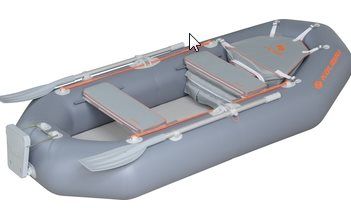 Мягкое сиденье-накладка на банку 83х20 см для лодки Колибри (черный, серый, оранж, синий)