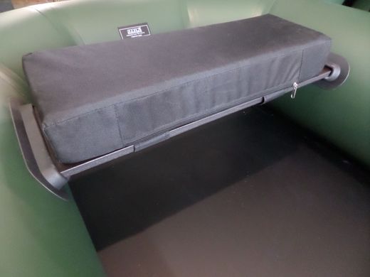 Высокое мягкое сиденье-накладка на липучках для надувной лодки ПВХ (10*60*20 см)