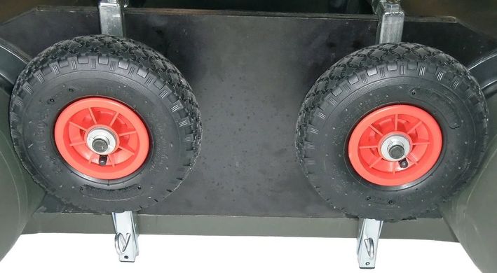 Транцевые колеса КТ270STR на струбцинах с фиксацией самозажимным штифтом (из нержавеющей стали)