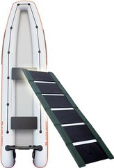 Лодка-каноэ Kolibri KМ-390С, реечный настил (цвет зеленый, светло-серый)