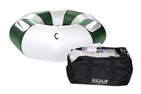 Тюбинг (надувные санки-ватрушка), серо-зеленый, сумка, насос, ремкомплект