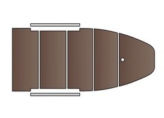 Жесткое дно для лодки Kolibri KM-360DSL (в коричневом цвете)