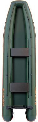 Лодка-каноэ Kolibri KМ-390С, слань-книжка (цвет зеленый, светло-серый)