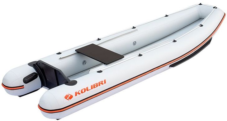 Лодка-каноэ Kolibri KМ-330С, без настила (цвет зеленый, светло-серый)