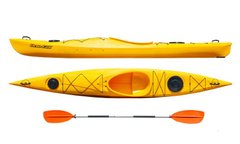 Корпусный каяк туристический Riverday One-GO-440, одноместный, из HDPE-RM, желтый