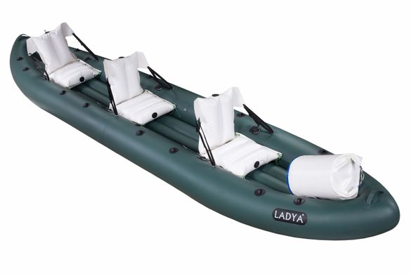 Надувная байдарка Ладья ЛБ-530НВ Комфорт Рыбацкая, для сплавов по гладкой воде и рыбалки