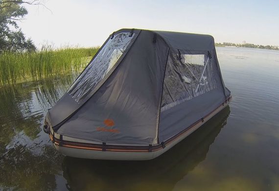 Палатка-тент для лодки Kolibri КМ-360DSL (камуфляж или серый)